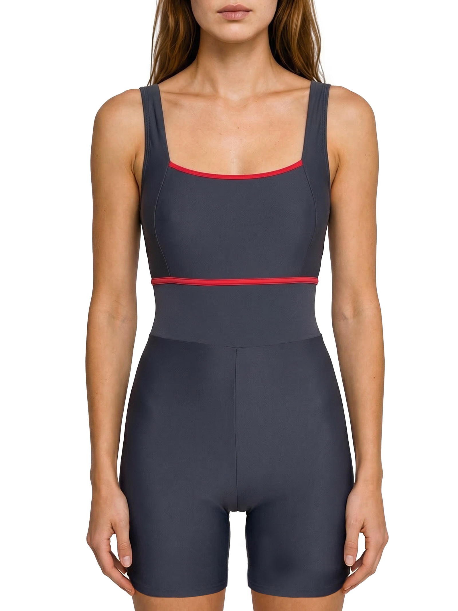 Macaquinho Feminino Liso Cinza Body For Sure