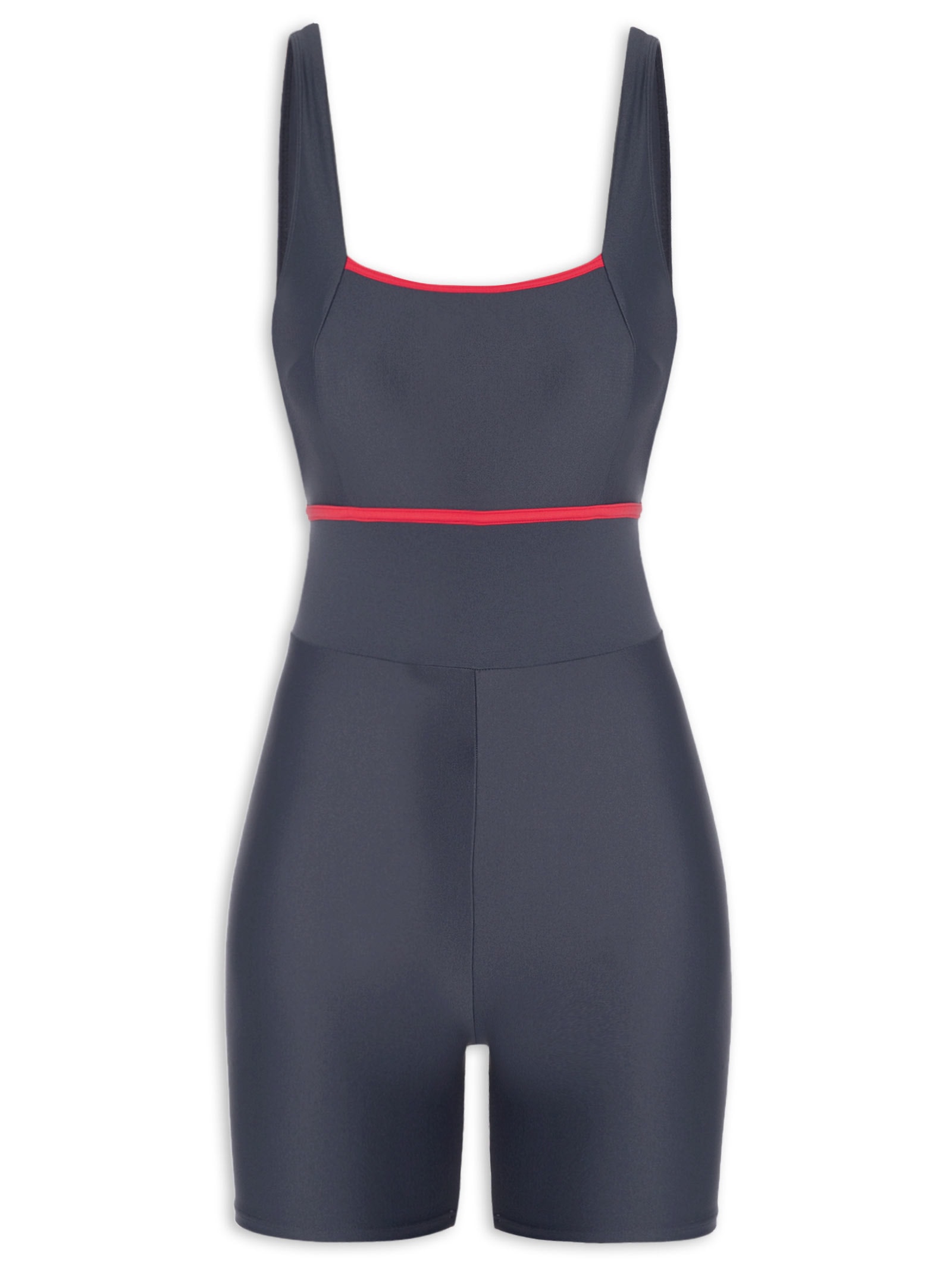 Macaquinho Feminino Liso Cinza Body For Sure