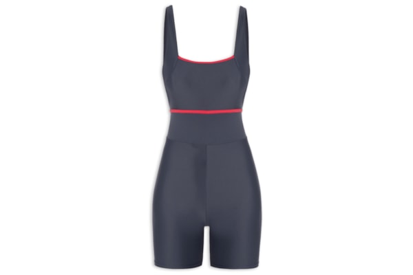 Macaquinho Feminino Liso - Cinza