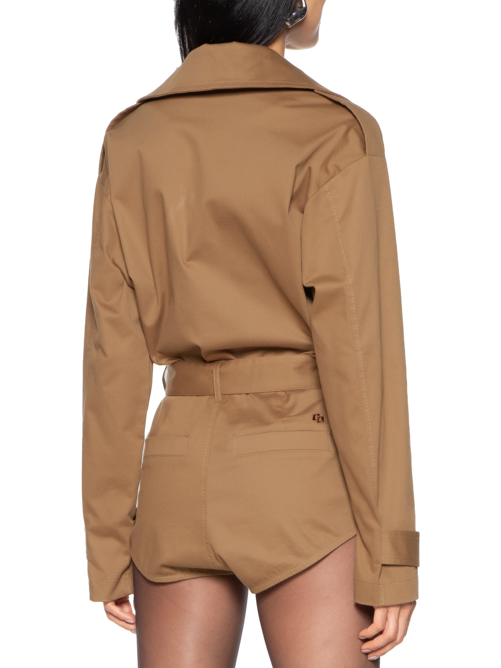 Macaquinho Feminino Liso Marrom Colcci