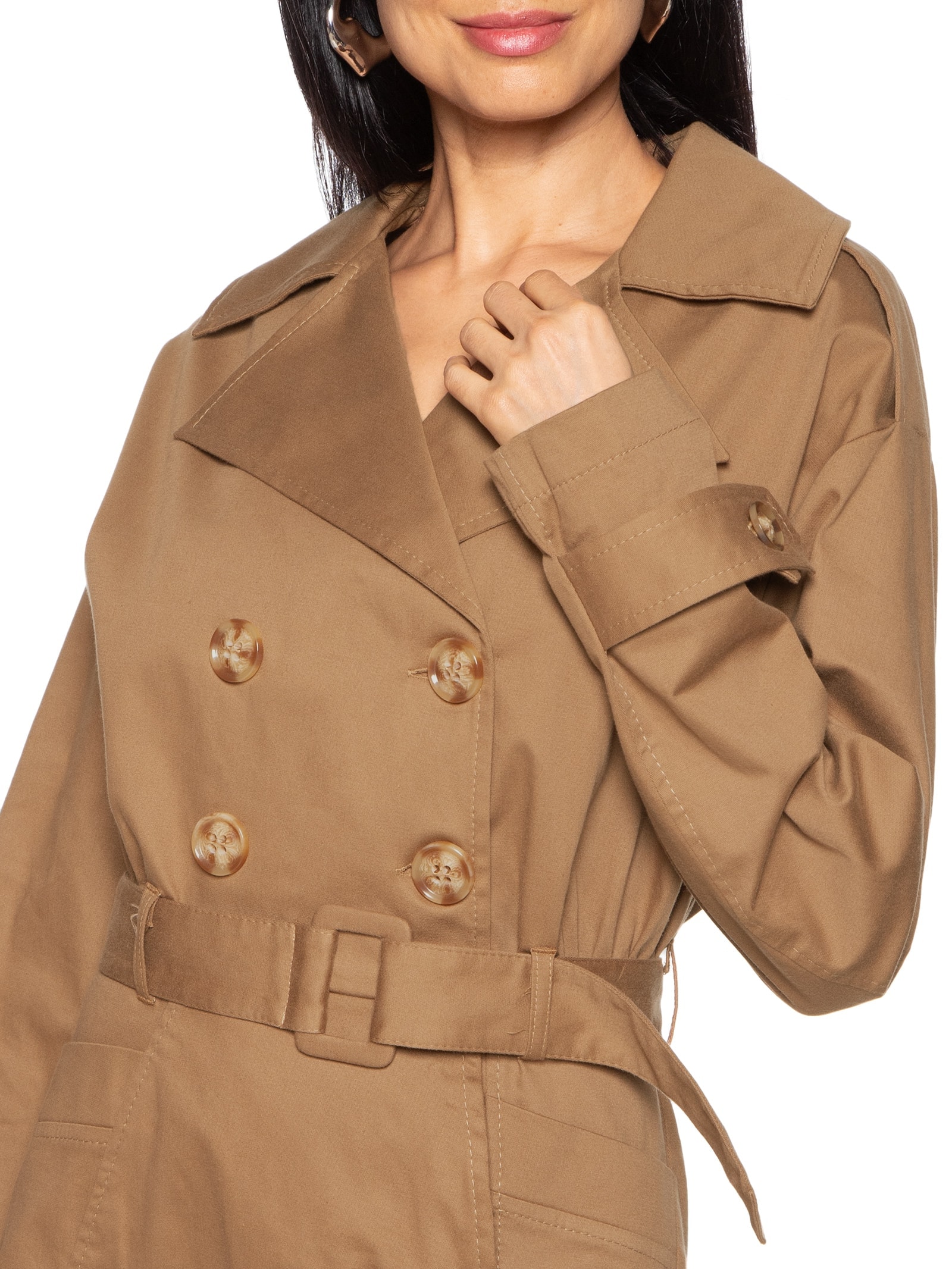 Macaquinho Feminino Liso Marrom Colcci