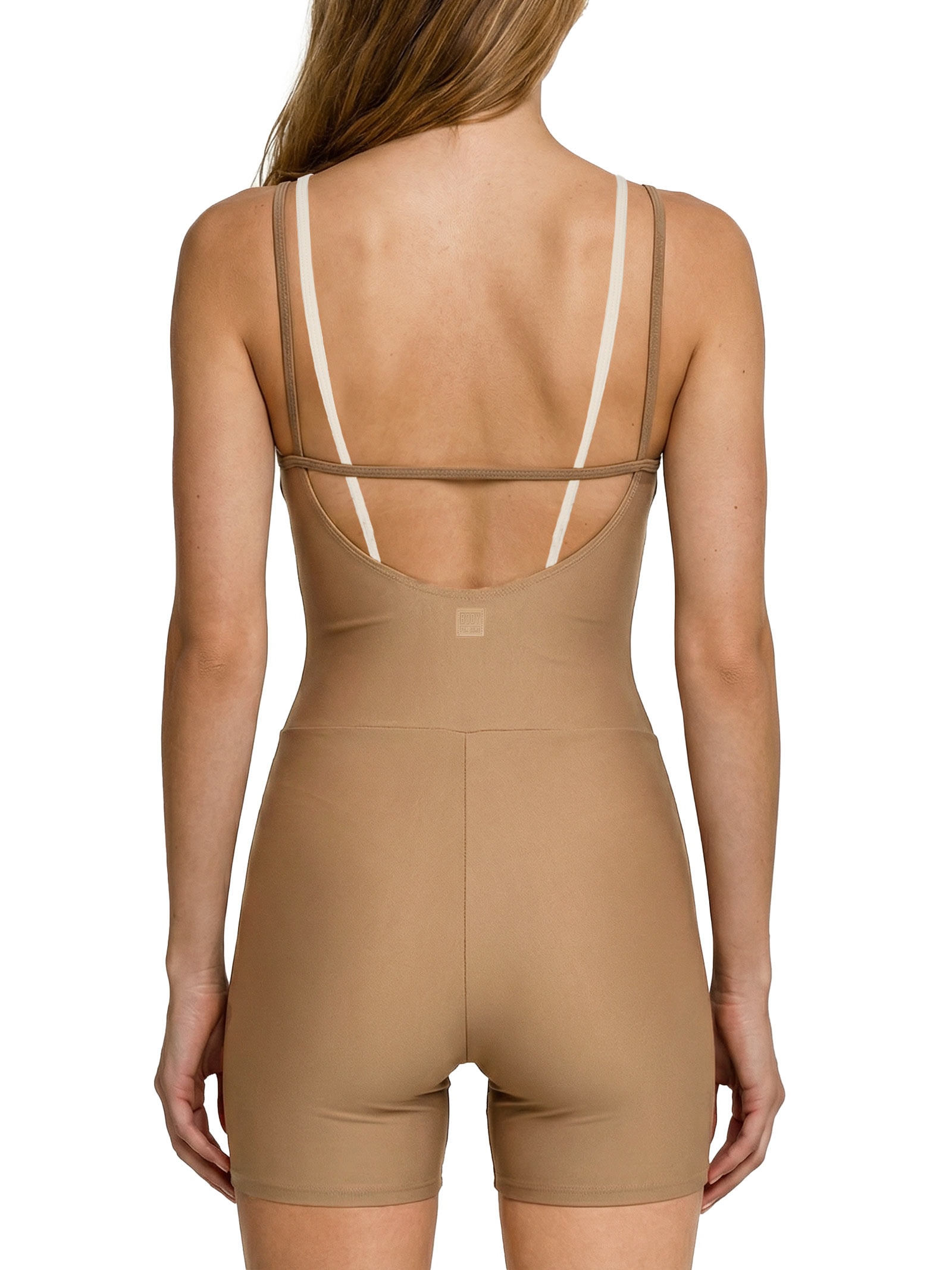 Macaquinho Feminino Liso Marrom Body For Sure