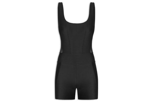 Macaquinho Feminino Liso - Preto