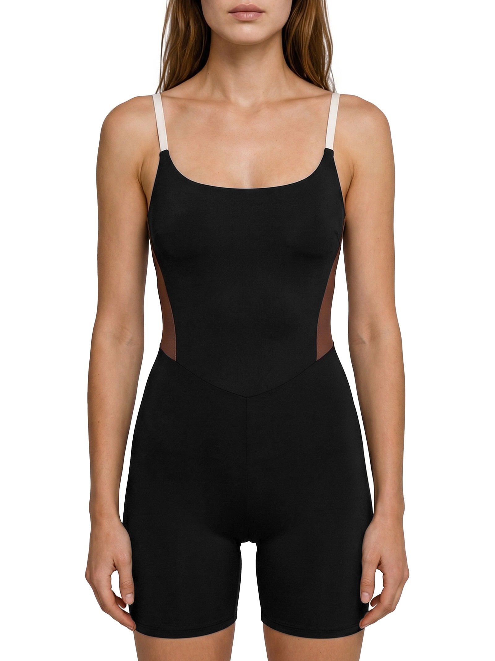 Macaquinho Feminino Liso Preto Body For Sure