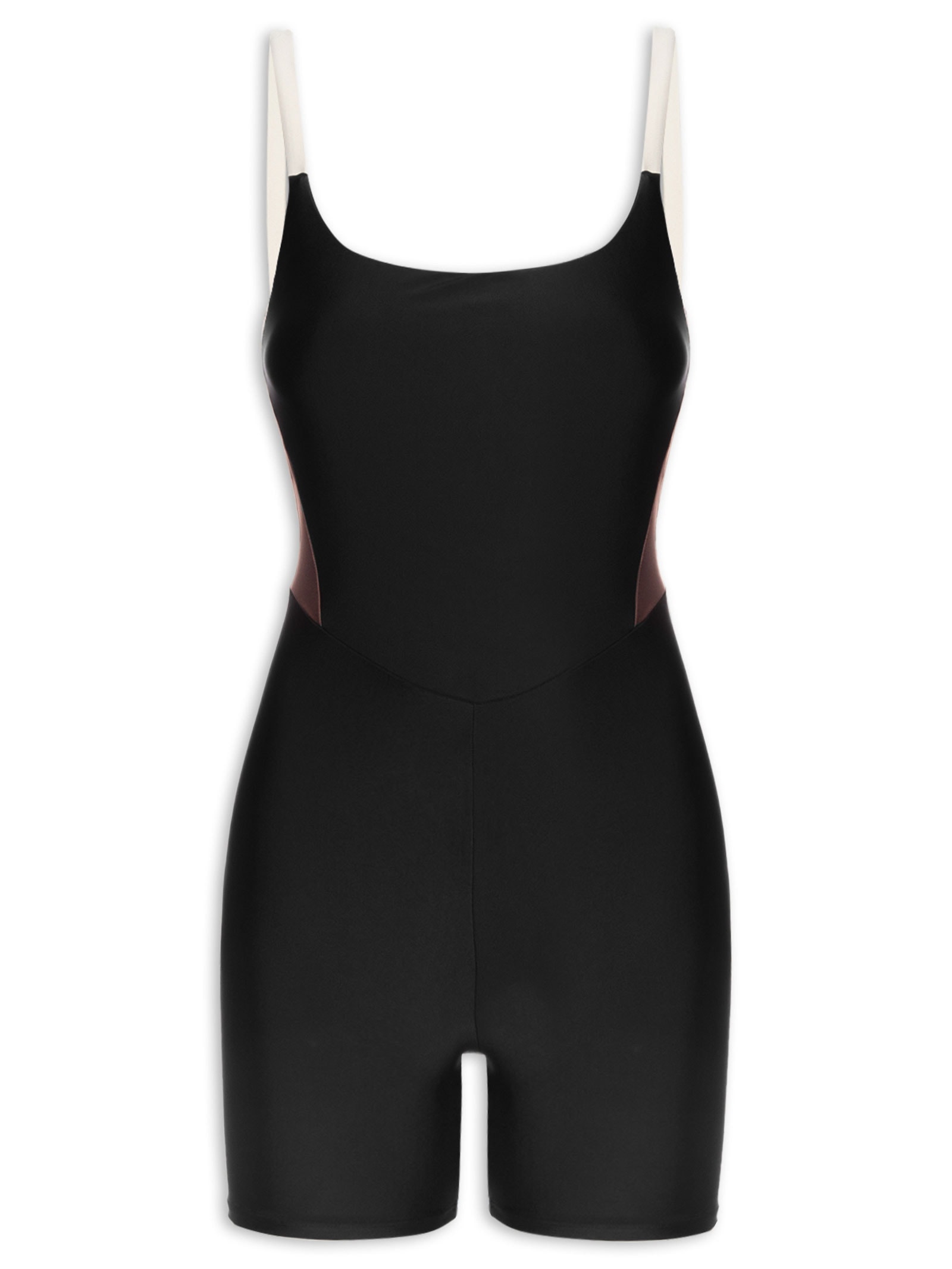 Macaquinho Feminino Liso Preto Body For Sure