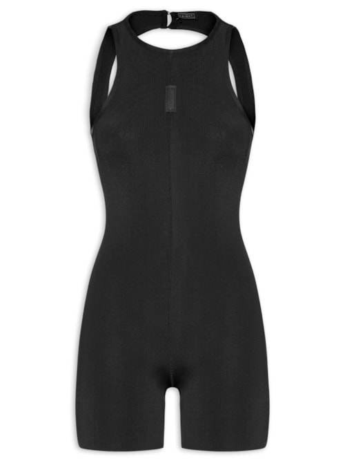 Macaquinho Feminino Mari Tricot – Preto