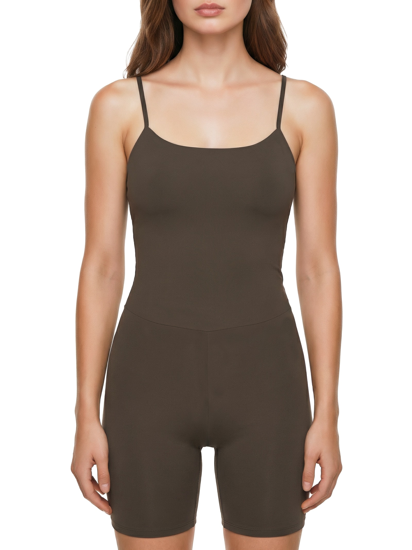 Macaquinho Feminino Marrom Body For Sure