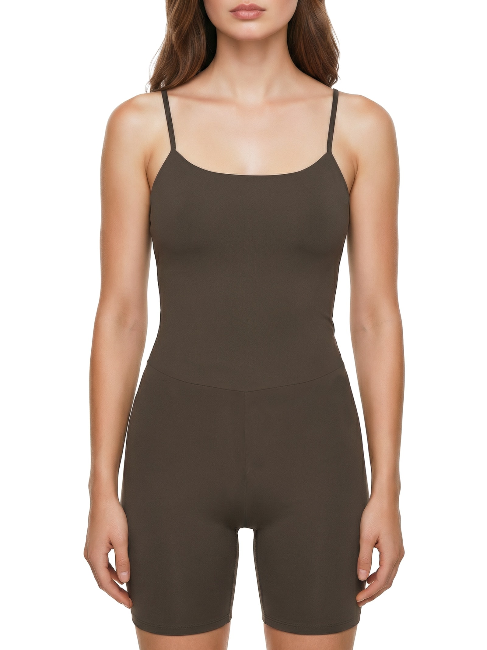 Macaquinho Feminino Marrom Body For Sure