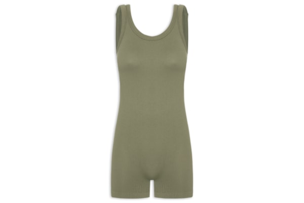 Macaquinho Feminino Poliamida Canelada - Verde