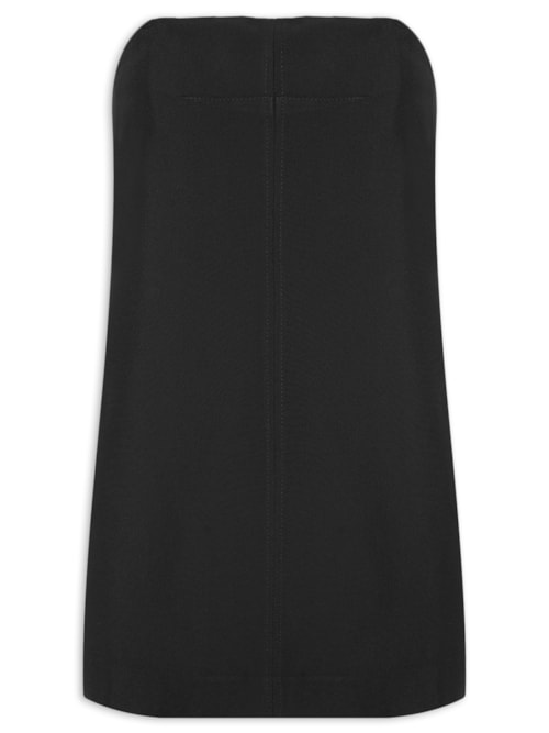 Macaquinho Feminino Sem Alça Crepe – Preto