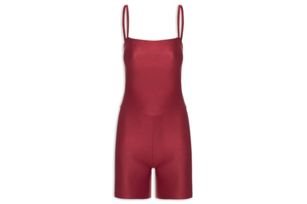 Macaquinho Feminino Shorts Allure - Vermelho