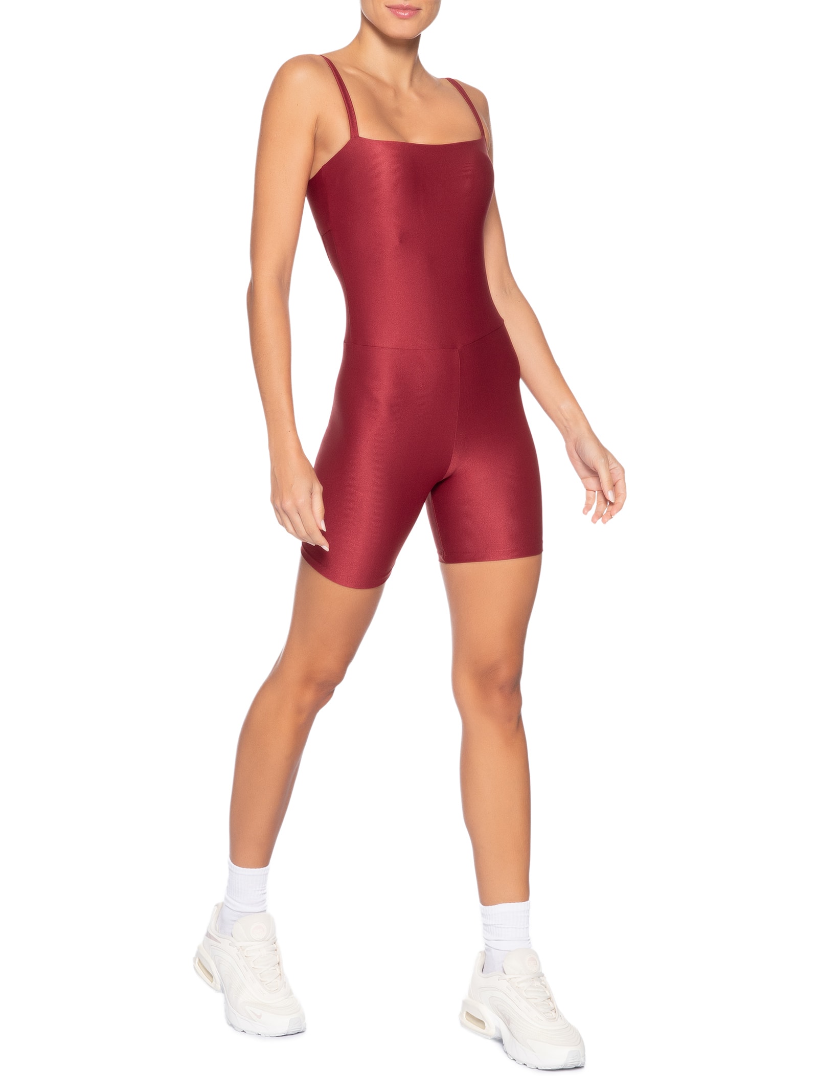 Macaquinho Feminino Shorts Allure – Vermelho Live!