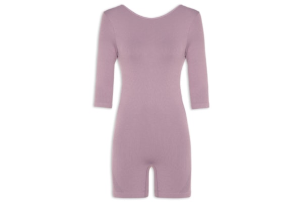 Macaquinho Feminino Shorts Seamless Knit - Roxo