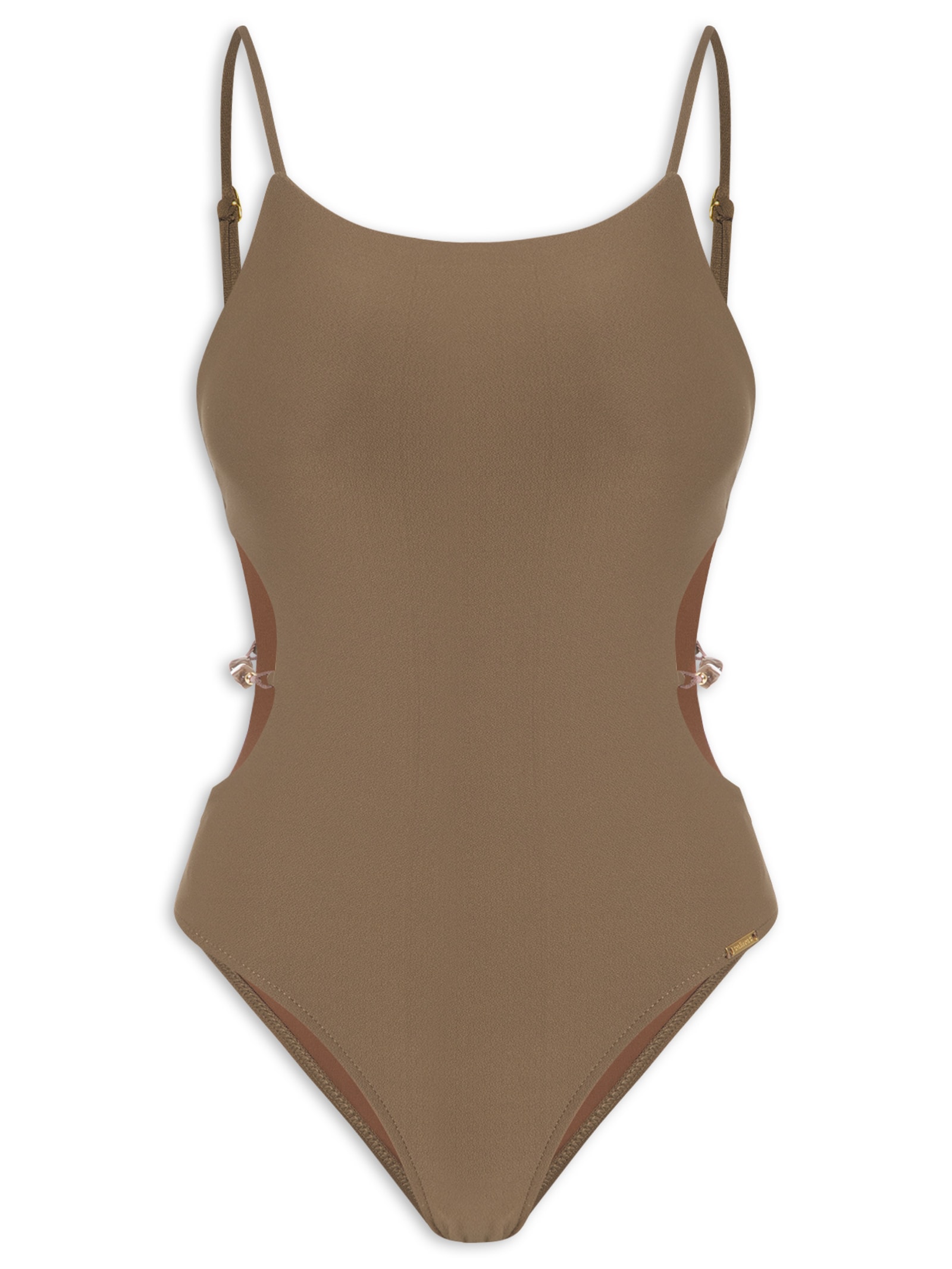 Maillot Engana Mamãe Crepe Ocean Marrom Salinas