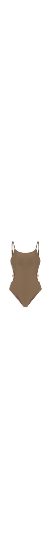 Maillot Engana Mamãe Crepe Ocean - Marrom