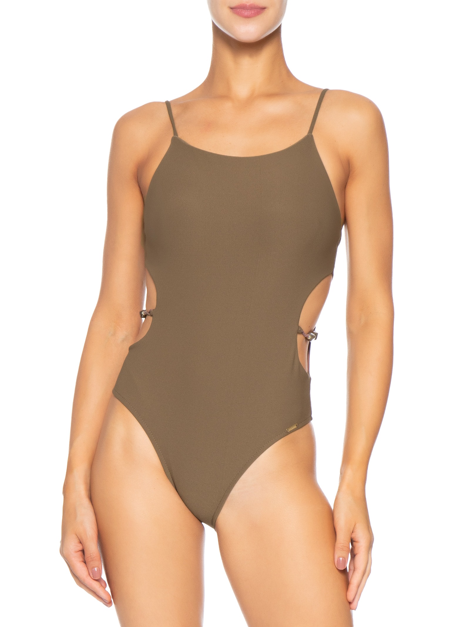 Maillot Engana Mamãe Crepe Ocean Marrom Salinas