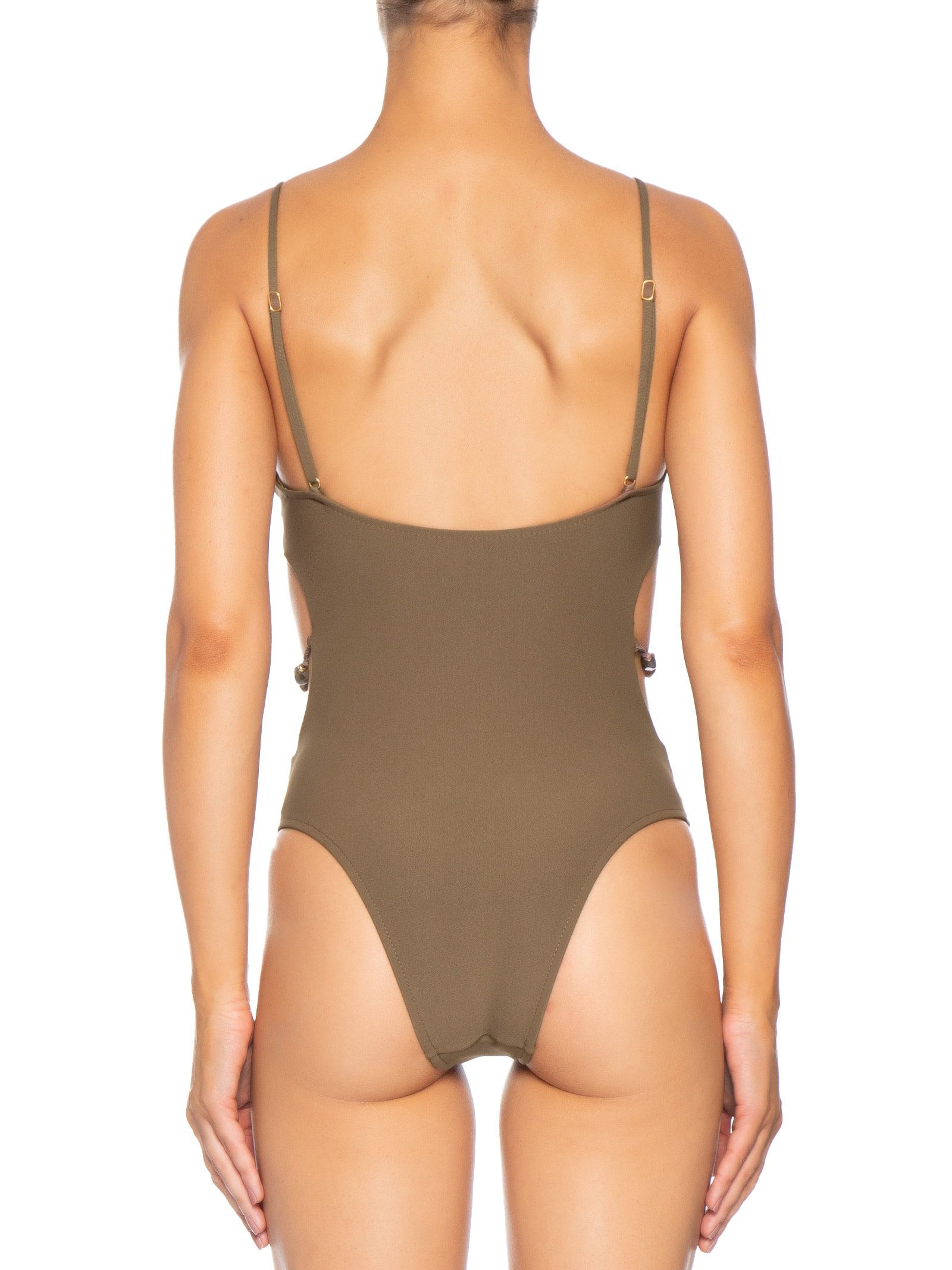 Maillot Engana Mamãe Crepe Ocean Marrom Salinas