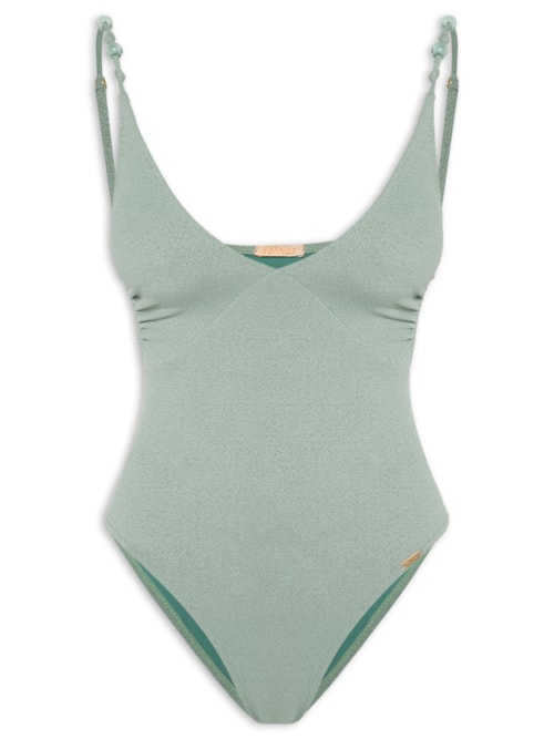 Maillot Regata Detalhe Contas Bobby - Verde