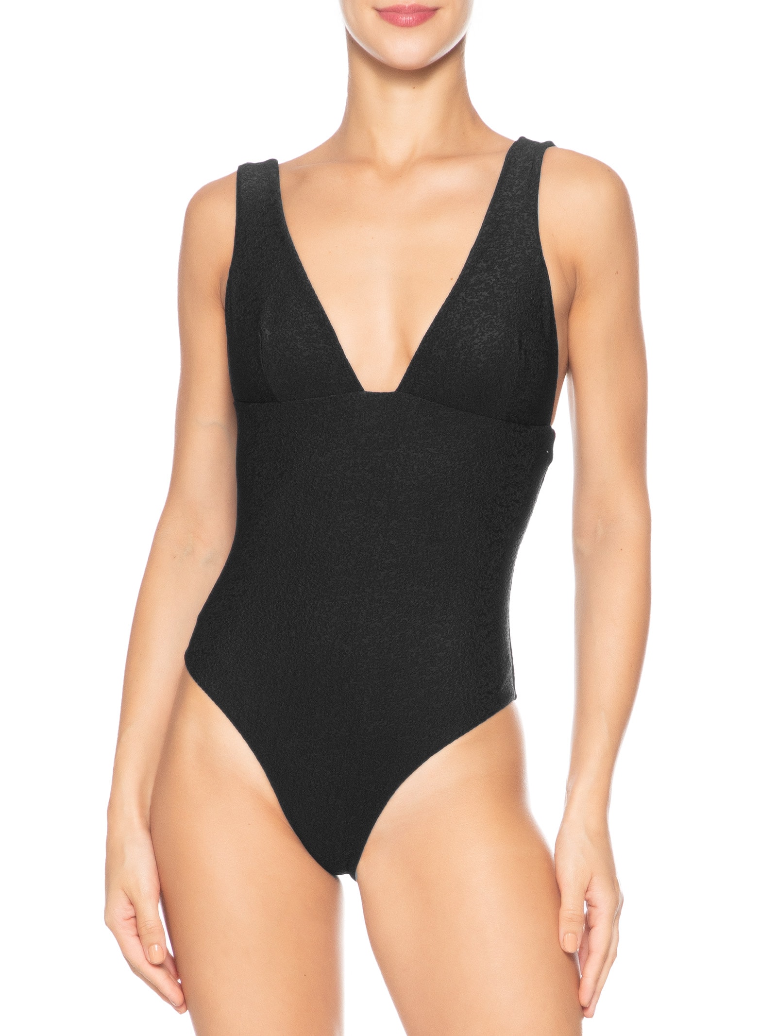 Maiô Alça Reta Saint Tropez Preto Body For Sure