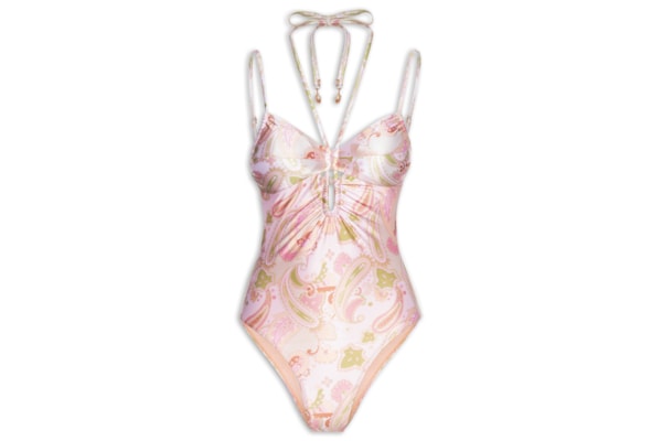 Maiô Arabesco Com Abertura Frontal - Rosa