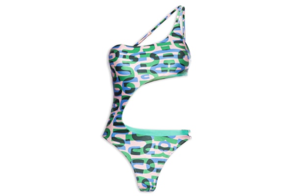 Maiô Assimétrico Estampado - Verde
