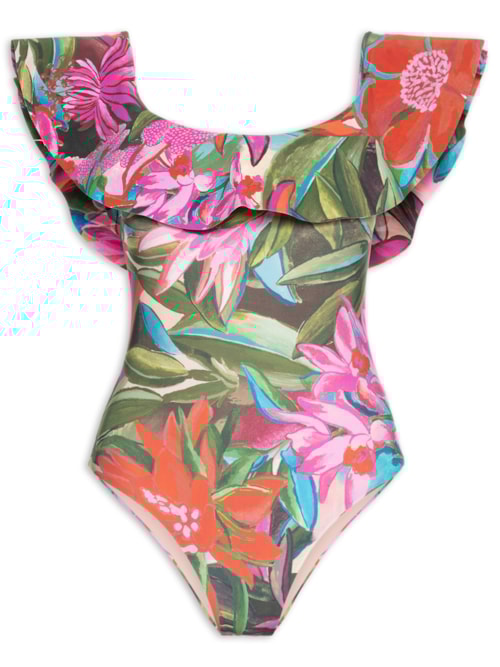 Maiô Babado Jardim De Sonho – Rosa