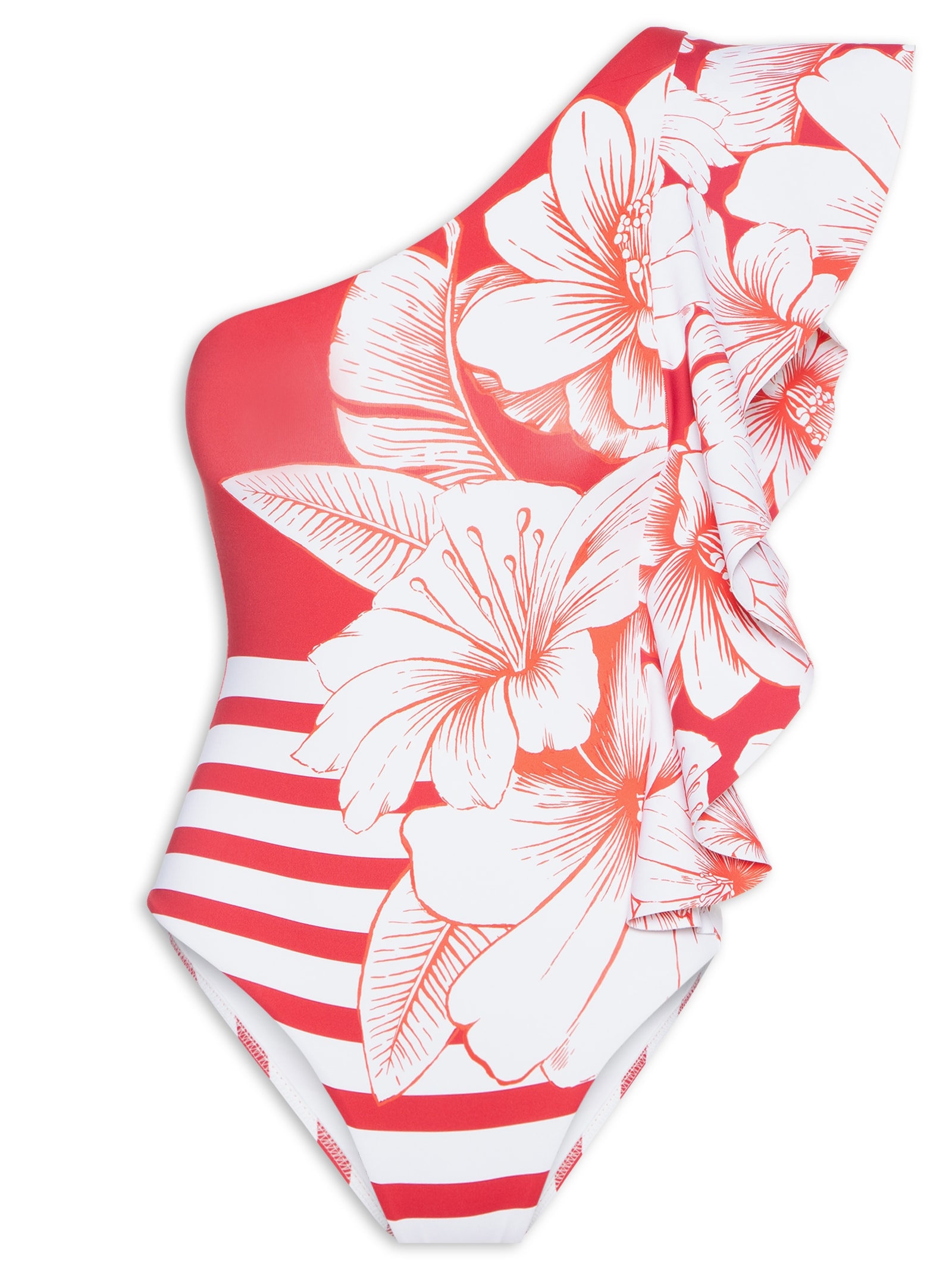 Maiô Babado Vermelho Farm Praia