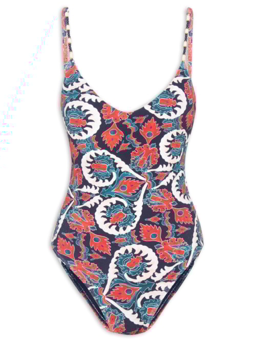 Maiô Básico Estampado – Azul