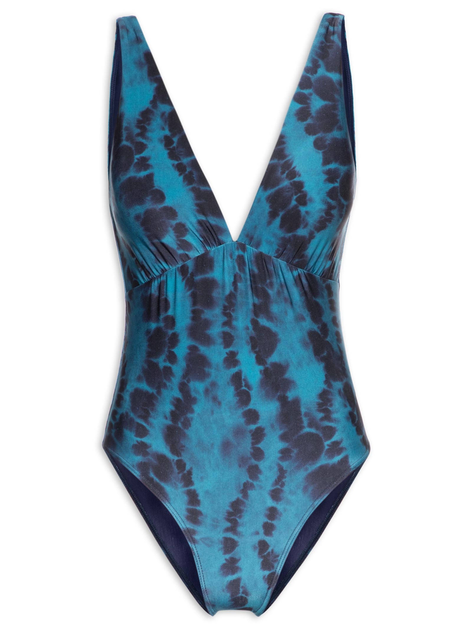 Maiô Básico Estampado Azul Água Doce