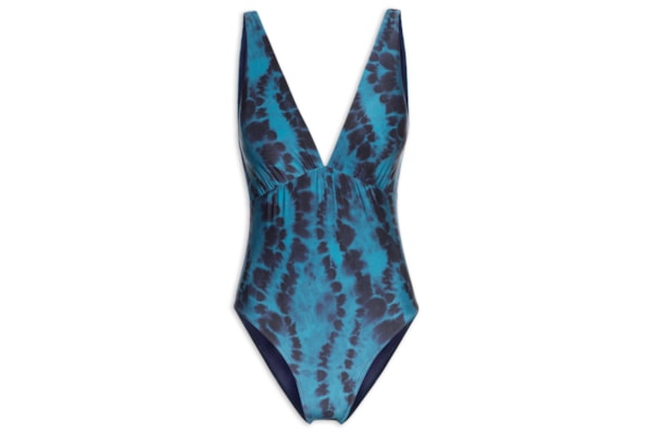 Maiô Básico Estampado - Azul