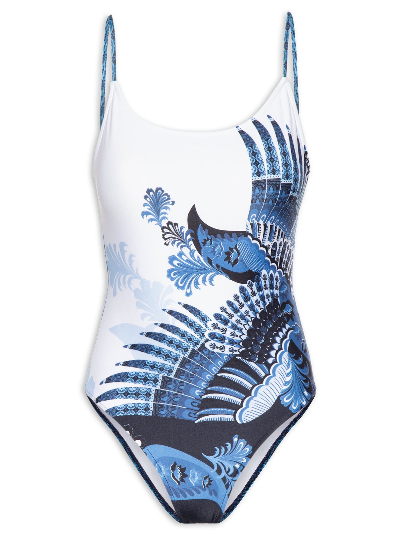 Maiô Básico Estampado Panô – Azul Água Doce