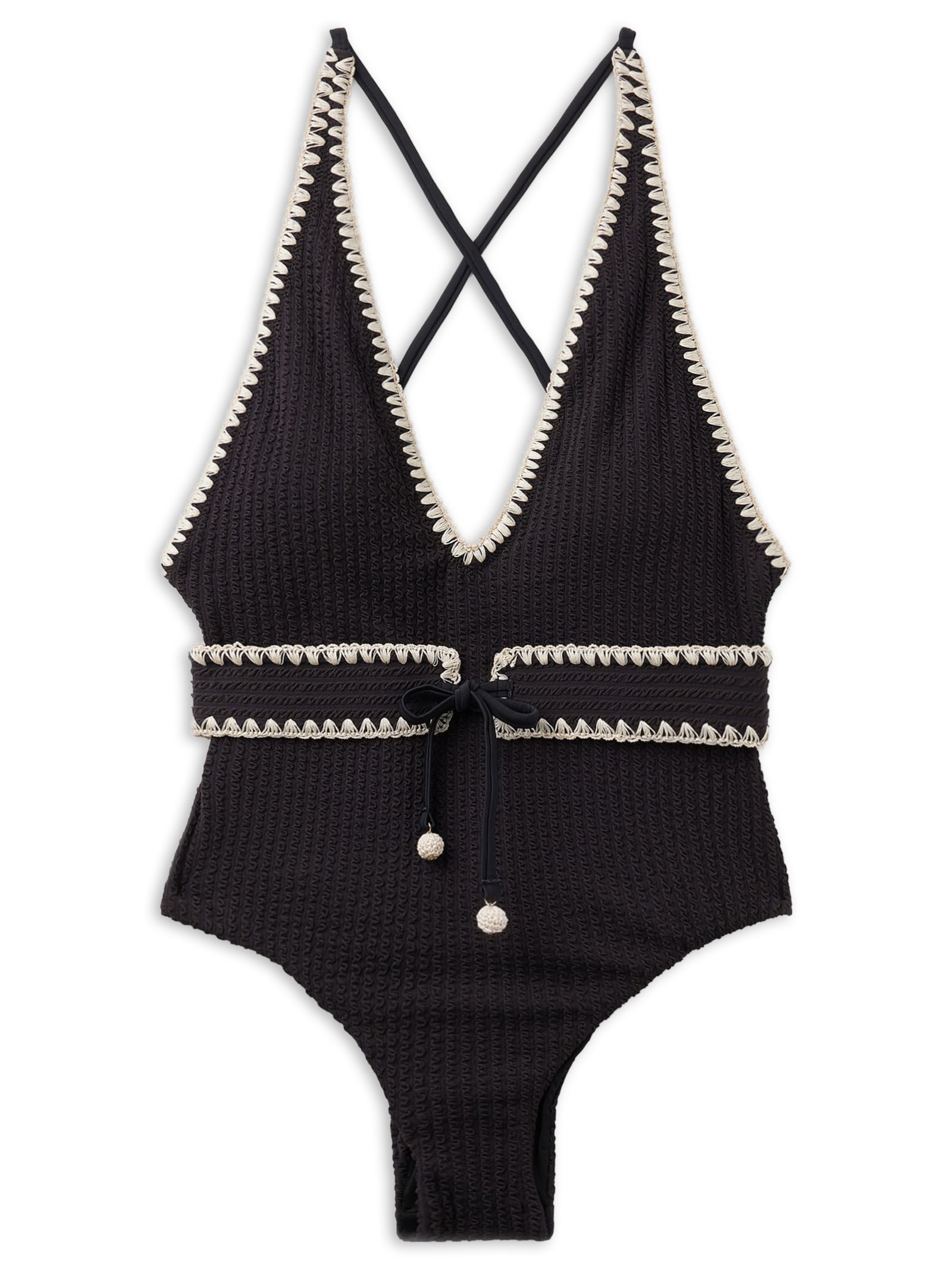 Maiô Bicolor Preto Calzedonia