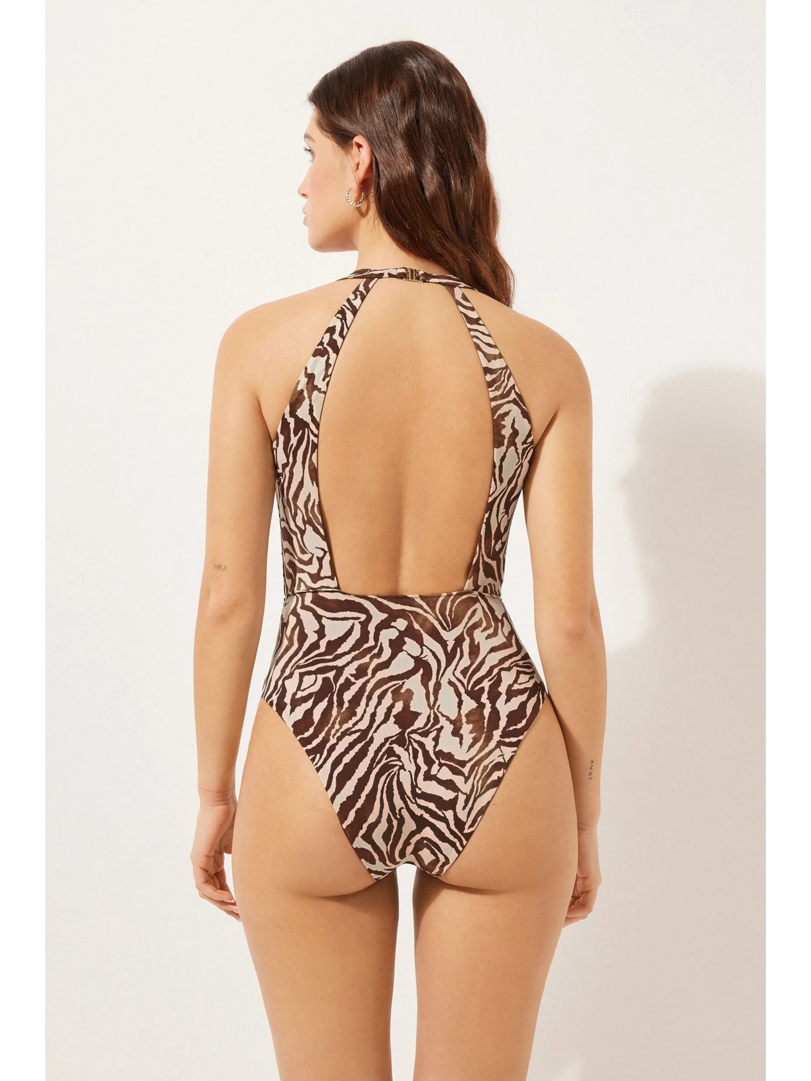 Maiô Brown Zebra Marrom Calzedonia