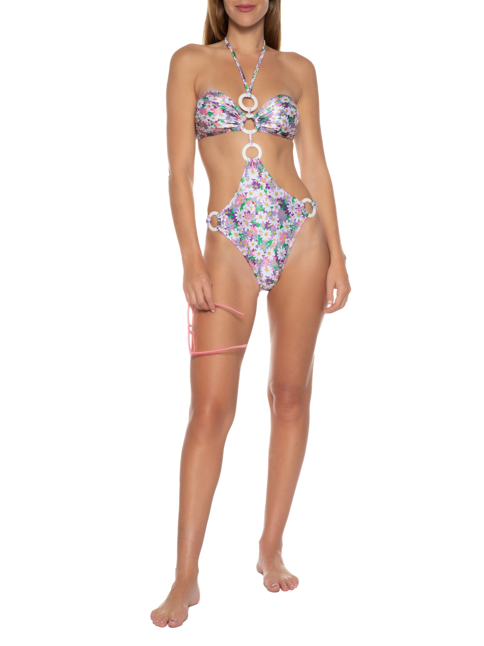 Maiô Cavado Com Estampa Floral Lilás Mktbeach