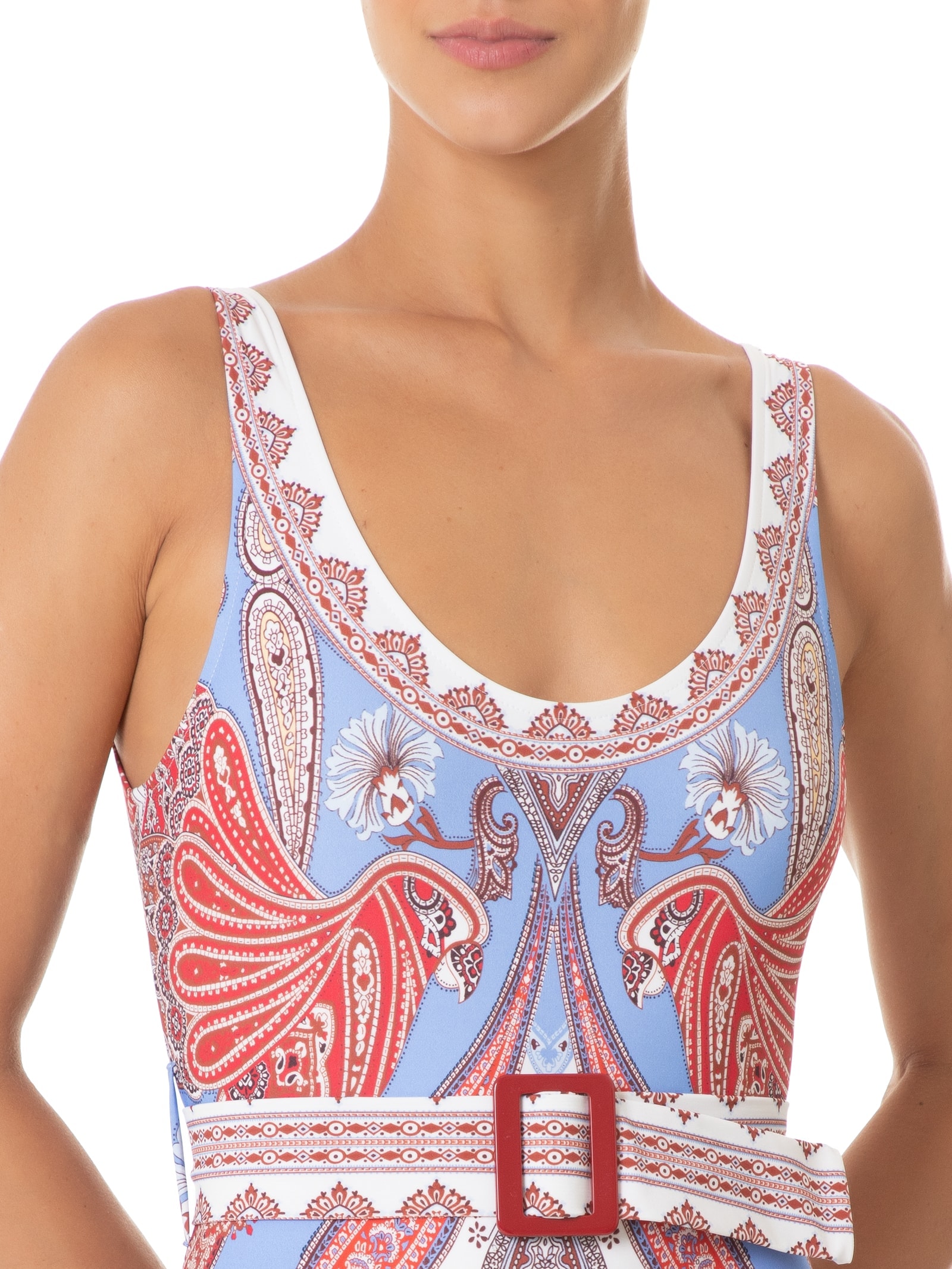 Maiô Cinto Jandaia Dance Vermelho Farm Praia