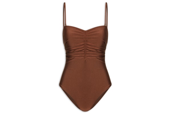 Maiô Com Alça Removível - Marrom