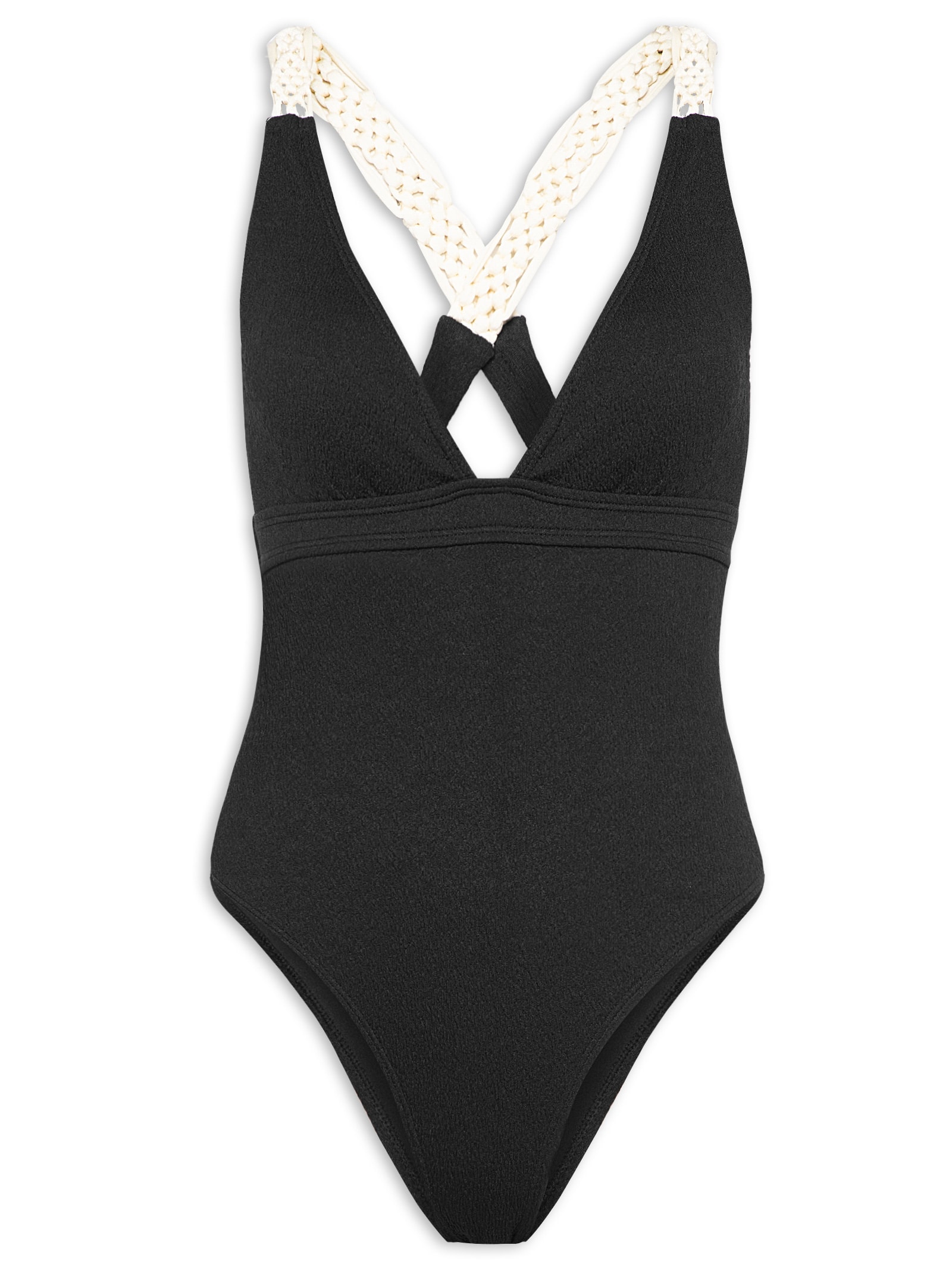 Maiô Com Alças Trançadas Preto Mktbeach