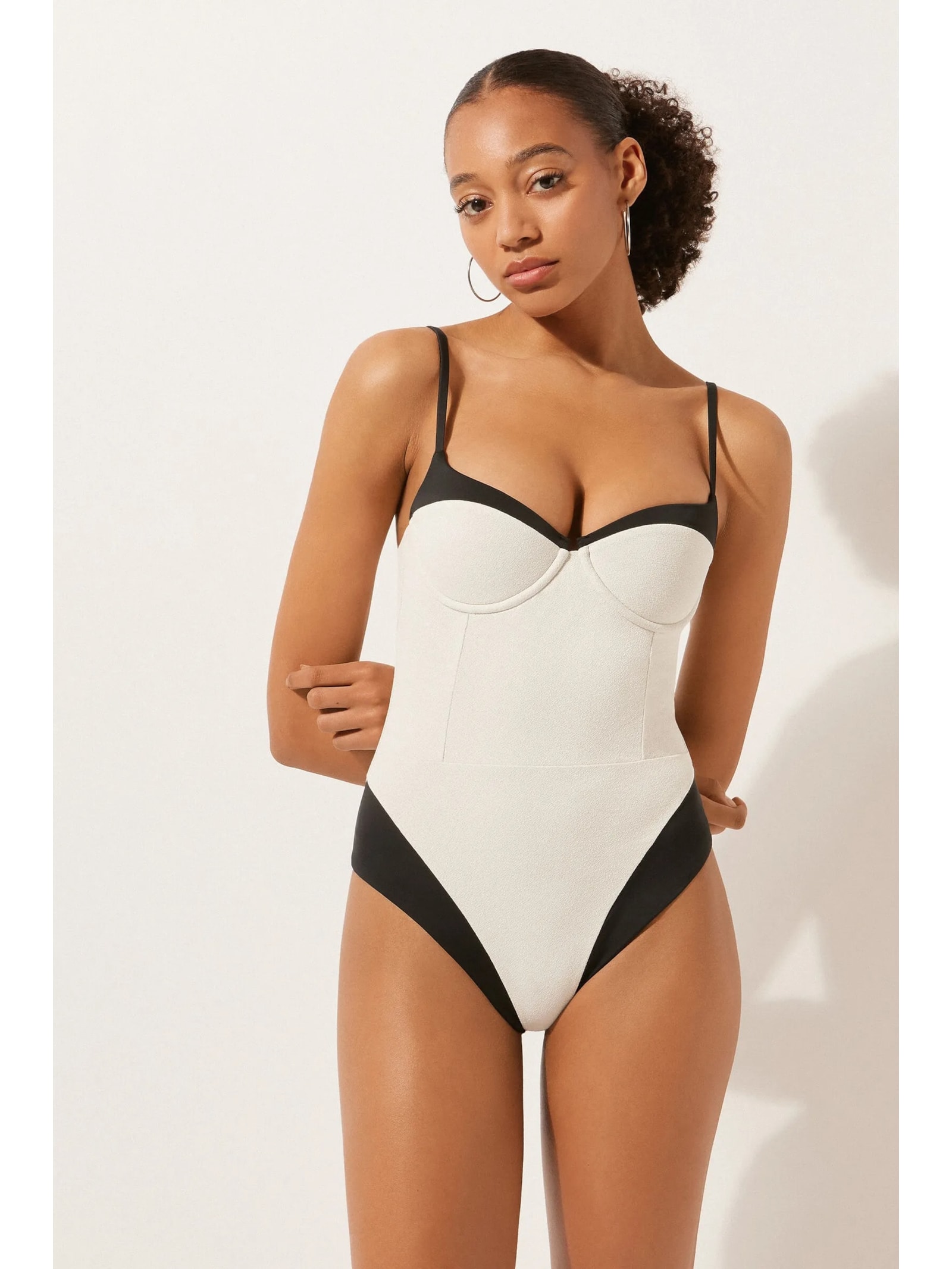 Maiô Com Bojo Double Bikini Branco Calzedonia