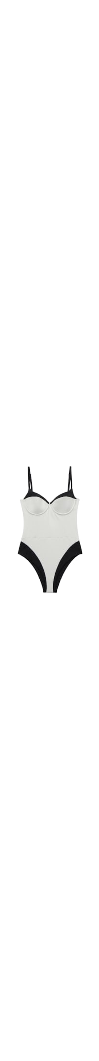 Maiô Com Bojo Double Bikini - Branco