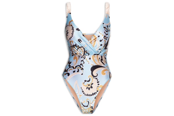 Maiô Com Decote Transpassado - Azul