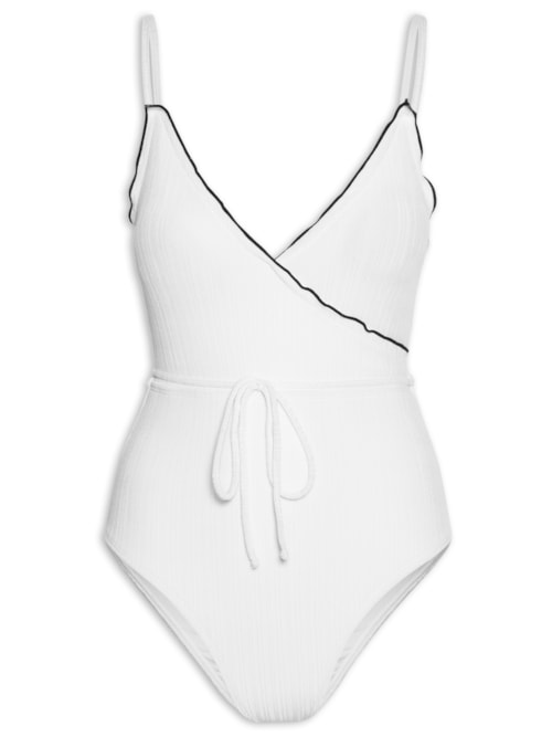 Maiô Com Decote Transpassado - Branco