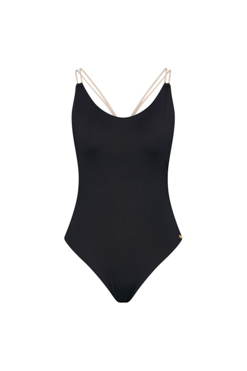 maiô com detalhe em corda cordel preto