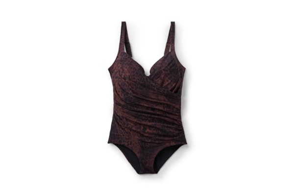 Maiô Com Efeito Modelador Dark Animalier - Marrom