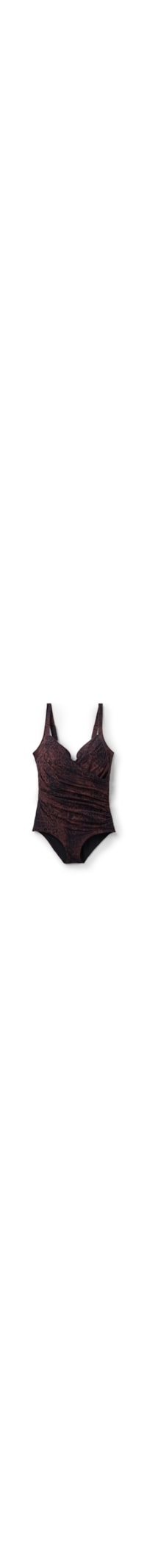 Maiô Com Efeito Modelador Dark Animalier - Marrom