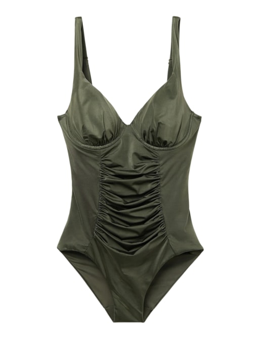 Maiô Com Efeito Modelador Shiny Satin – Verde