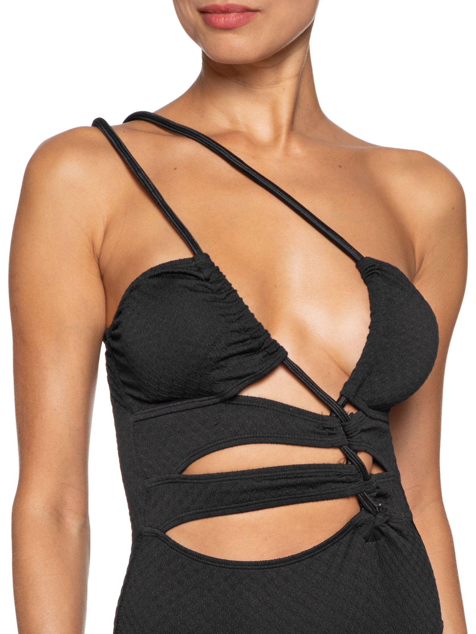 Maiô Com Recortes Assimétricos Preto Mktbeach