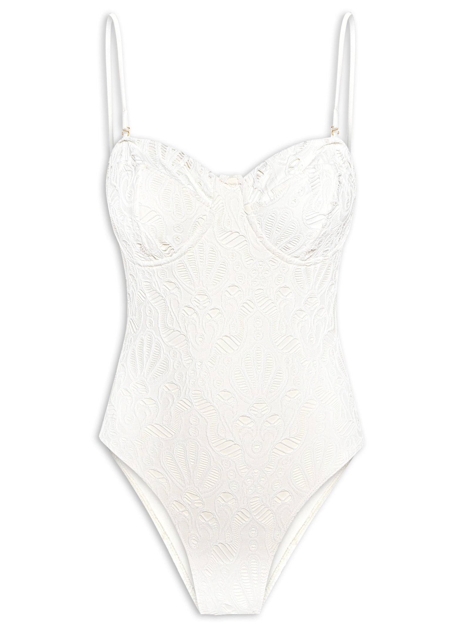 Maiô Conchas Branco Farm Praia