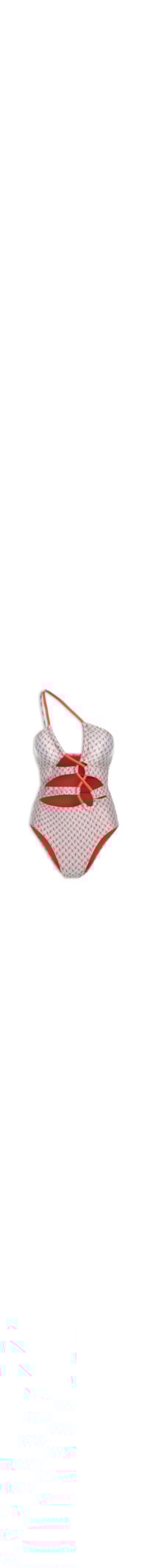 Maiô Cut Out Estampado - Azul