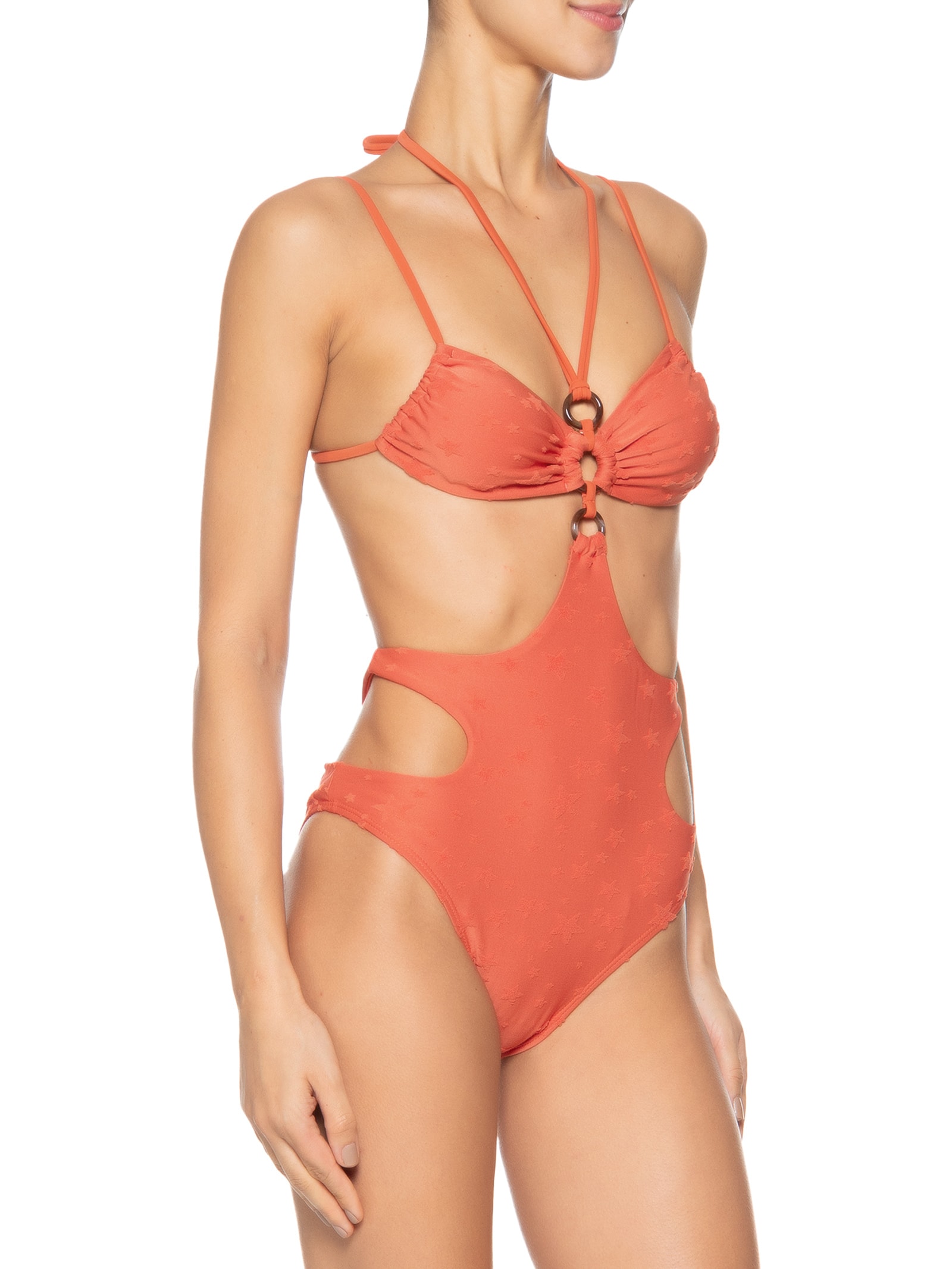 Maiô Cut Out Laranja Mktbeach