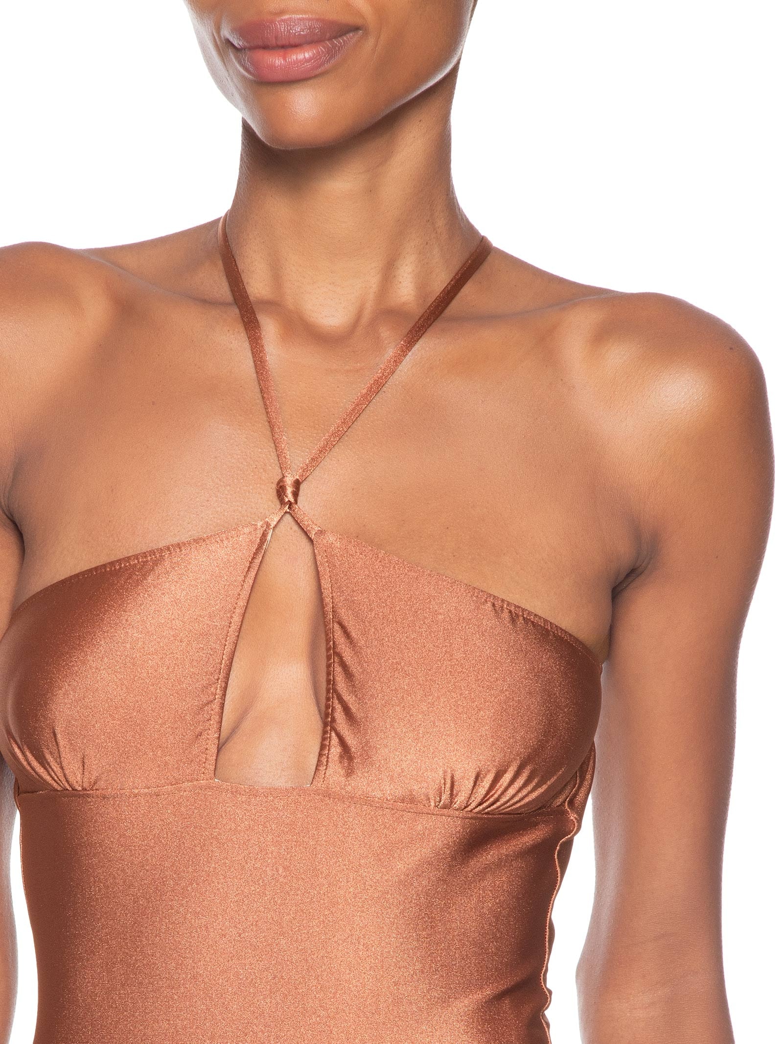 Maiô Decote Halter Marrom '2Essential